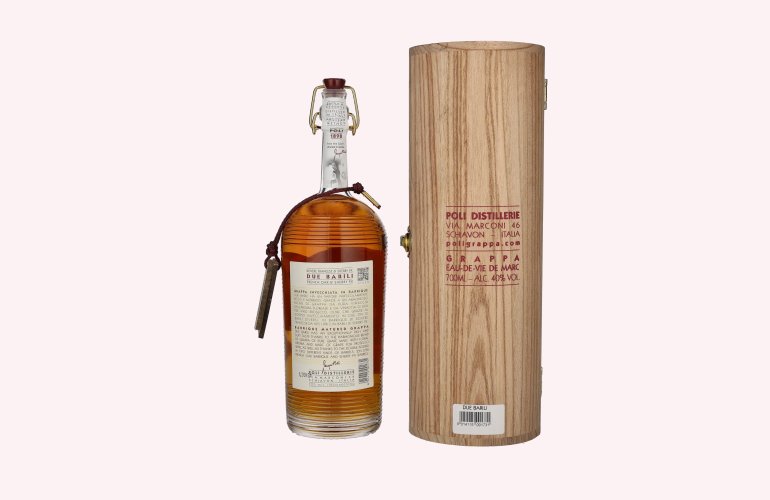 Poli Grappa Barrique Due Barili 40% Vol. 0,7l in Holzkiste