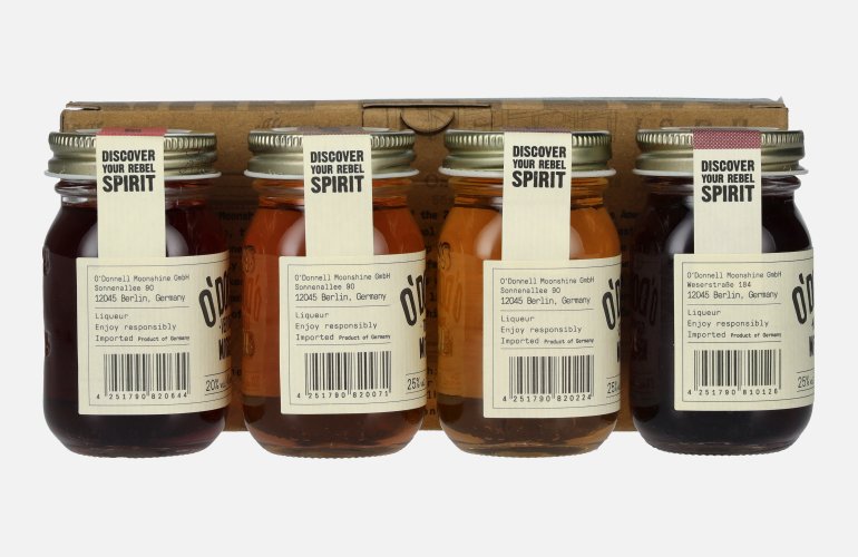 O'Donnell Moonshine SOMMER MINIS 23,8% Vol. 4x0,05l in Giftbox