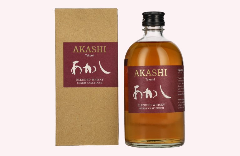 AKASHI Takumi Sherry Cask Finish Japanese Blended Whisky 40% Vol. 0,5l in Geschenkbox