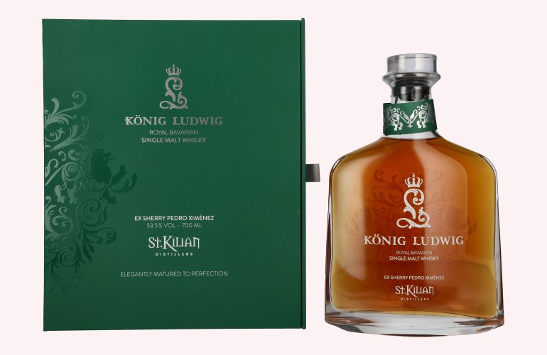 St. Kilian KÖNIG LUDWIG Single Malt Whisky Ex-Sherry Pedro Ximénez 53,5% Vol. 0,7l en boîte cadeau