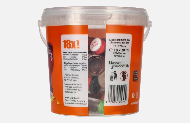 Kleiner Klopfer Party Mix To Go 16,7% Vol. 18x0,02l PET