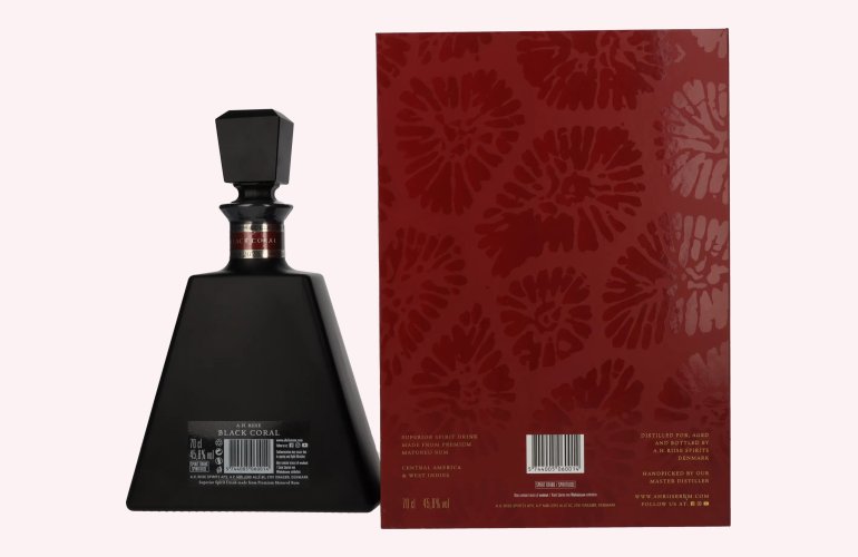 A.H. Riise Black BLACK CORAL Gem Collection Spirit Drink 45,8% Vol. 0,7l in geschenkverpakking