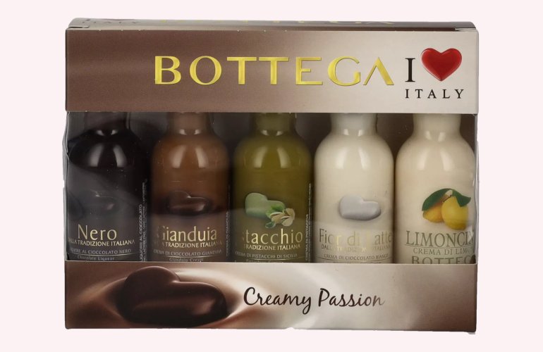 Bottega Creamy Passion Mignonettes Set 15,8% Vol. 5x0,03l in Geschenkbox