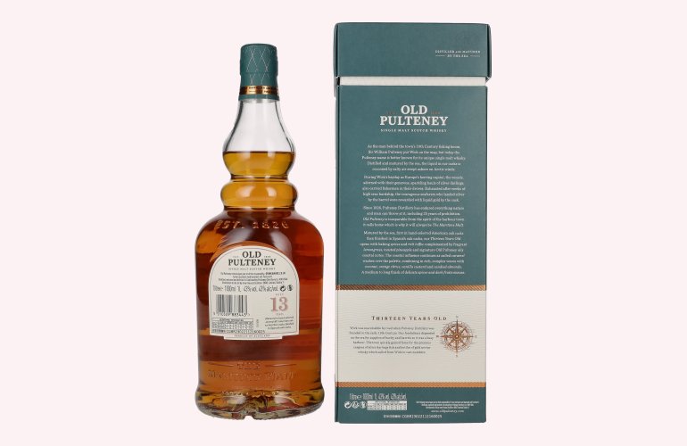 Old Pulteney 13 Years Old Single Malt Scotch Whisky 43% Vol. 1l en boîte cadeau