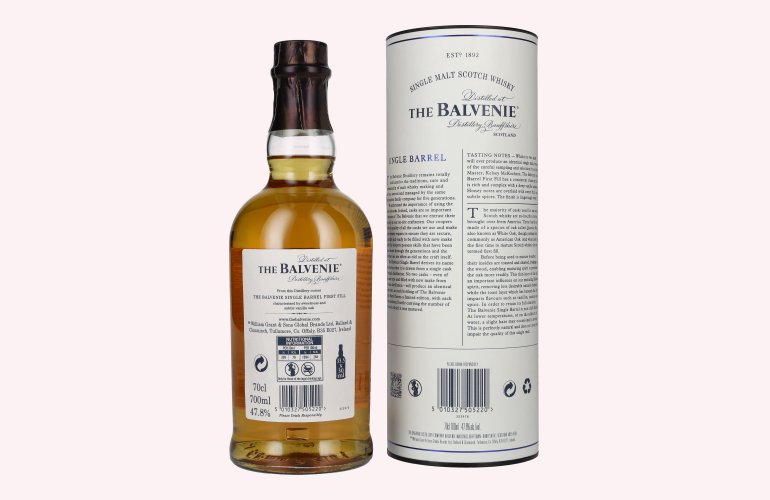 The Balvenie 12 Years Old Single Barrel First Fill 47,8% Vol. 0,7l in Geschenkbox