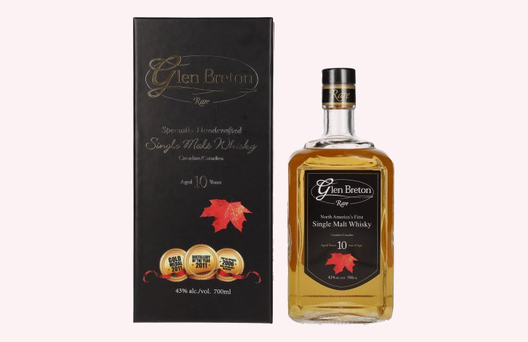 Glen Breton Rare 10 Years Old Canada's First Single Malt Whisky 43% Vol. 0,7l in Giftbox