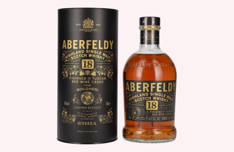 Aberfeldy 18 Years Old Red Wine Casks BOLGHERI 43% Vol. 0,7l in Geschenkbox