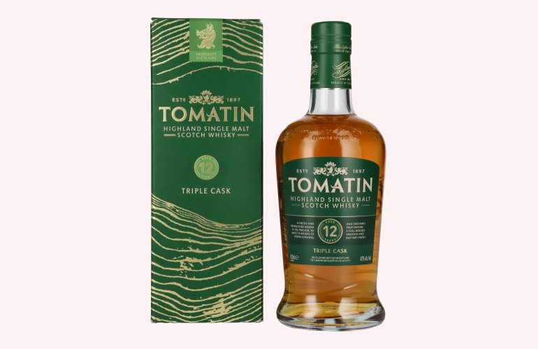 Tomatin 12 Years Old BOURBON & SHERRY CASKS 43% Vol. 0,7l in geschenkverpakking