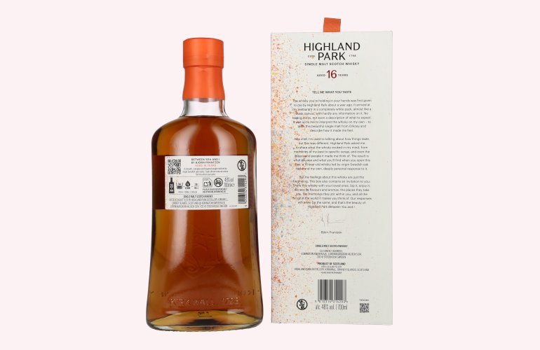 Highland Park 16 Years Old BETWEEN YOU AND I by Björn Frantzen Single Malt Scotch Whisky 48% Vol. 0,7l in geschenkverpakking