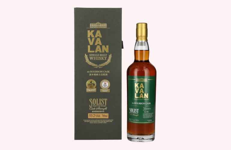 Kavalan SOLIST Single Malt Whisky ex-BOURBON CASK 53,2% Vol. 0,7l in Geschenkbox