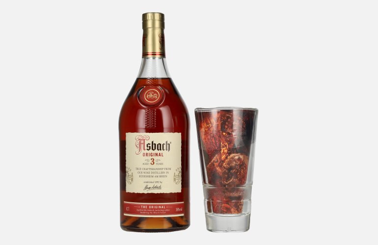 Asbach Original 3 Jahre 38% Vol. 0,7l with glass