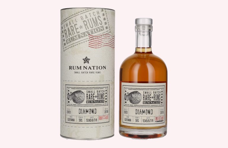 Rum Nation Rare Diamond Small Batch 2003/2018 58% Vol. 0,7l in Giftbox