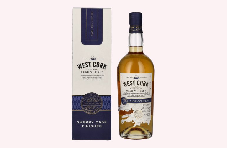 West Cork Single Malt Irish Whiskey SHERRY CASK FINISHED 43% Vol. 0,7l in Giftbox