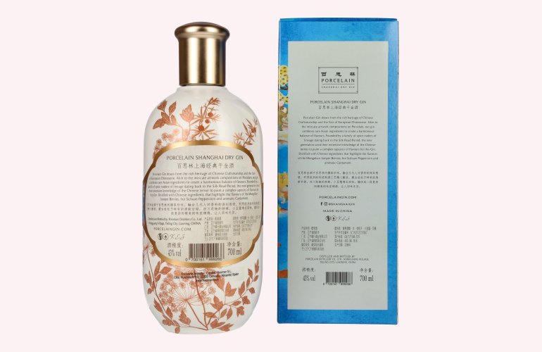 Porcelain Shanghai Dry Gin 43% Vol. 0,7l in Giftbox