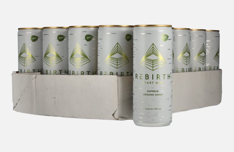 REBIRTH Supreme Orangic Drink Ingwer-Minze 24x0,25l Dosen