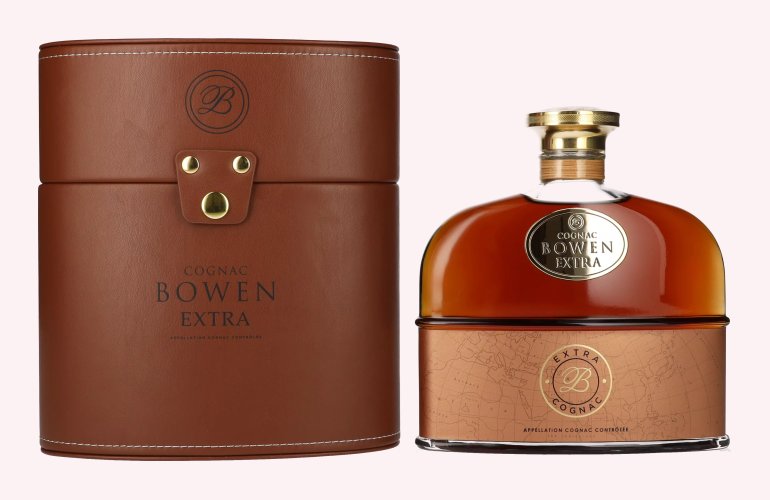 Cognac Bowen Extra 40% Vol. 0,7l in Giftbox in Lederoptik