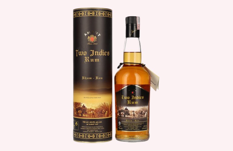 Amrut Two Indies Rum 42,8% Vol. 0,7l in geschenkverpakking