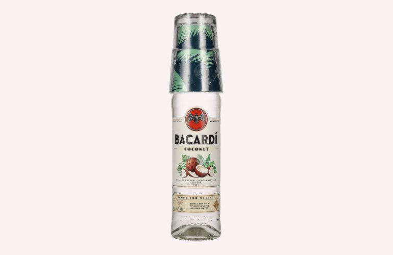Bacardi COCONUT Spirit Drink 32% Vol. 0,7l mit Glas