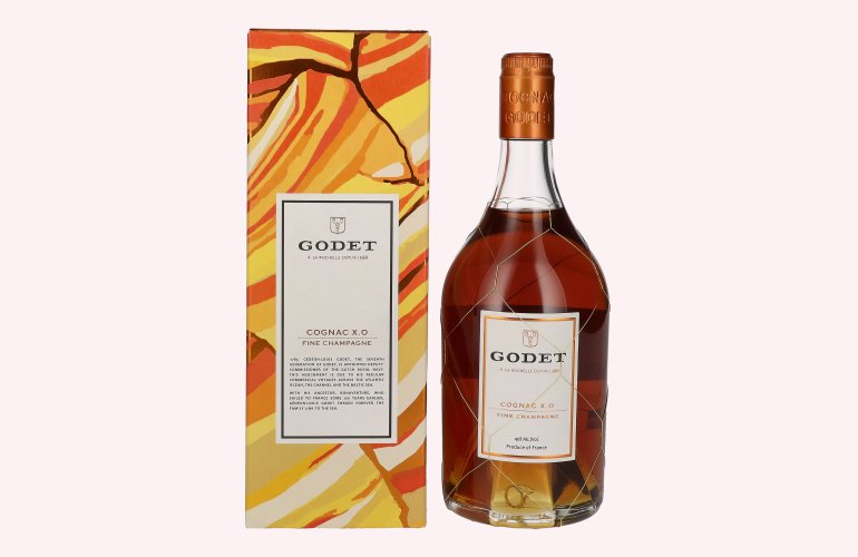 Godet Cognac X.O Fine Champagne 40% Vol. 0,7l in geschenkverpakking