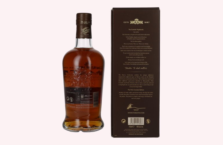 Tomatin 15 Years Old SHERRY COLLECTION Palo Cortado Sherry Butts Limited Edition 2008 46% Vol. 0,7l in geschenkverpakking