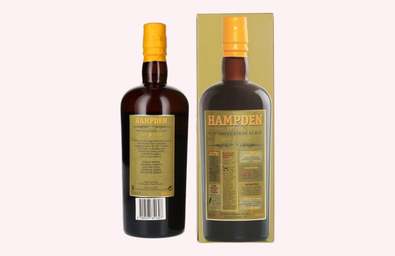Hampden Estate 8 Years Old Pure Single Jamaican Rum 46% Vol. 0,7l in geschenkverpakking