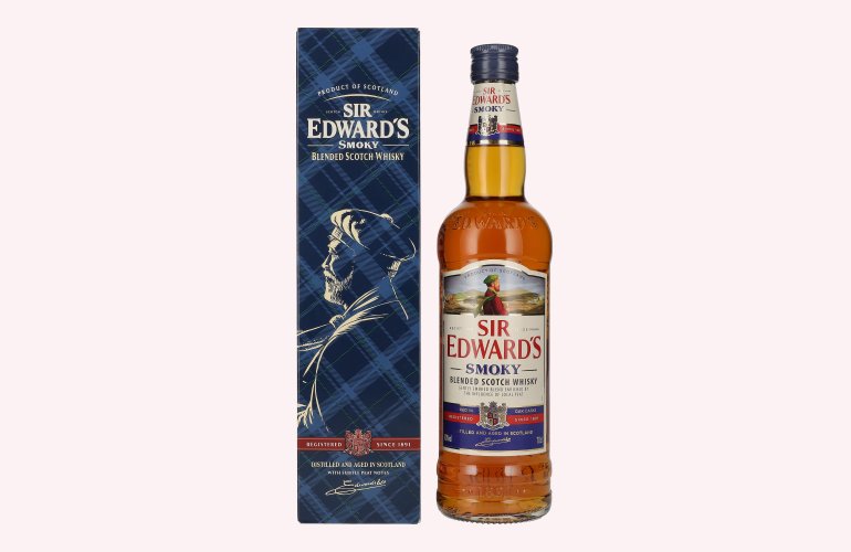 Sir Edward's SMOKY Blended Scotch Whisky 40% Vol. 0,7l in Geschenkbox