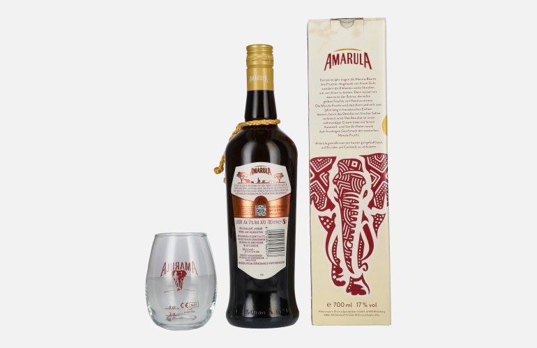 Amarula Marula Fruit Cream 17% Vol. 0,7l in Geschenkbox mit Glas