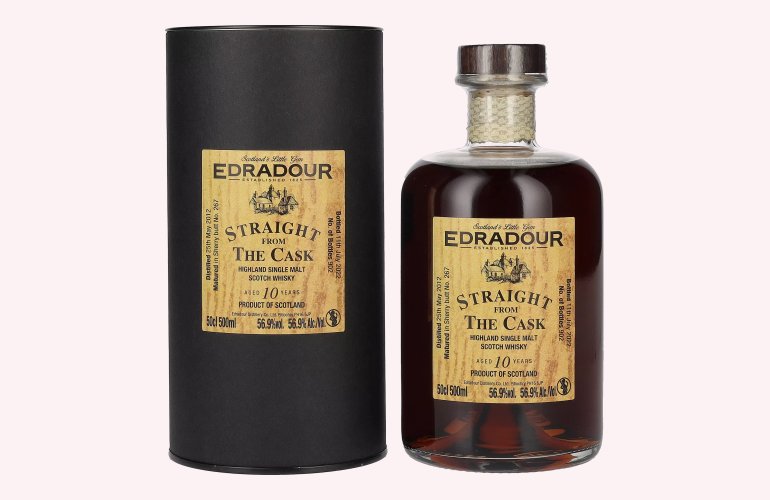 Edradour SFTC 10 Years Old Sherry Butt 2012 56,9% Vol. 0,5l in Giftbox