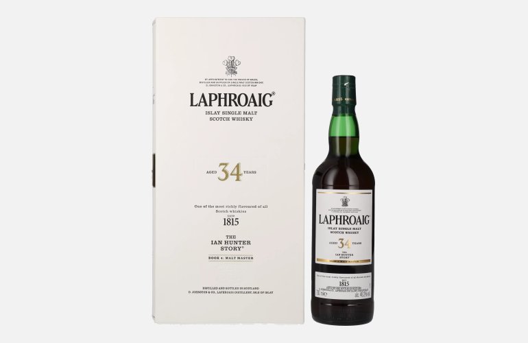 Laphroaig 34 Years Old The Ian Hunter Story Book 4: Malt Master 46,2% Vol. 0,7l in geschenkverpakking