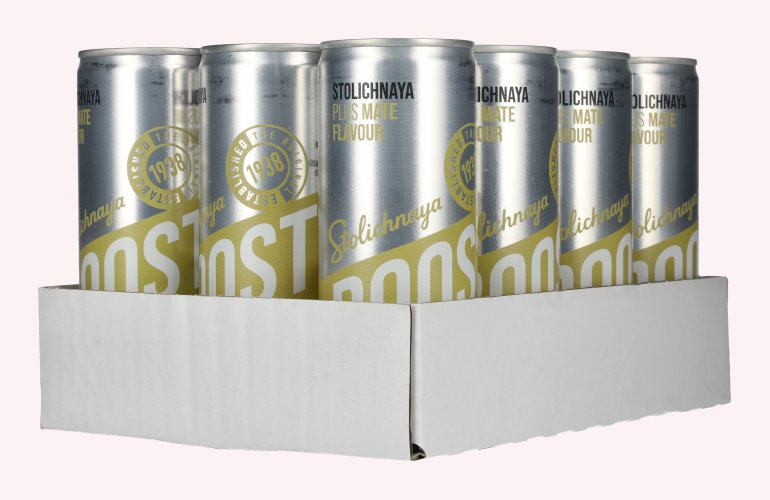 Stolichnaya Boost Plus MATE Flavour 5% Vol. 12x0,25l Dosen