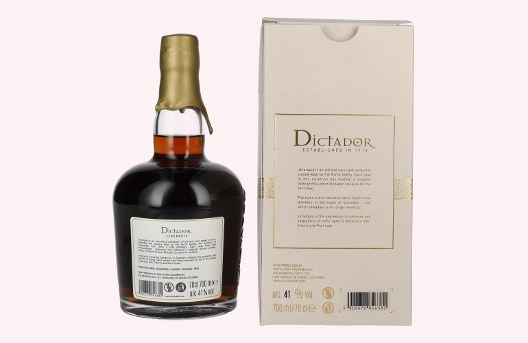 Dictador JERARQUÍA 30 Years Old PARDO Rum 1990 41% Vol. 0,7l in Geschenkbox