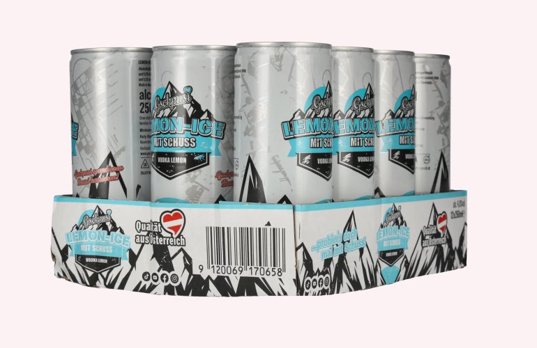 Gschpusi Lemon-Ice mit Schuss 4% Vol. 12x0,25l Dosen Pfand