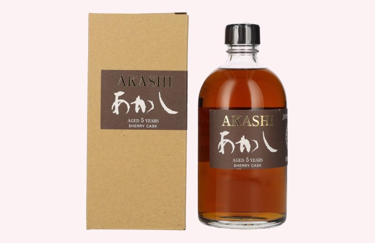 White Oak AKASHI 5 Years Old Single Malt SHERRY CASK 50% Vol. 0,5l in geschenkverpakking
