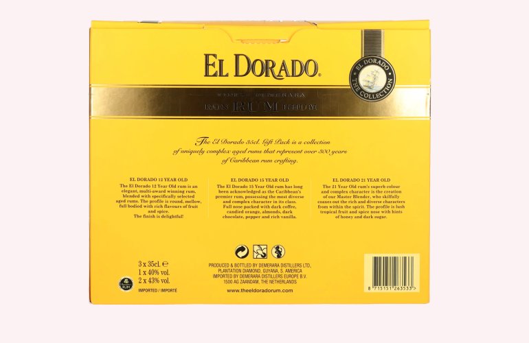 El Dorado The Collection Set 42% Vol. 3x0,35l in geschenkverpakking