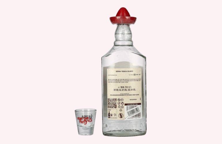 Sierra Tequila Blanco 38% Vol. 0,7l mit Glas