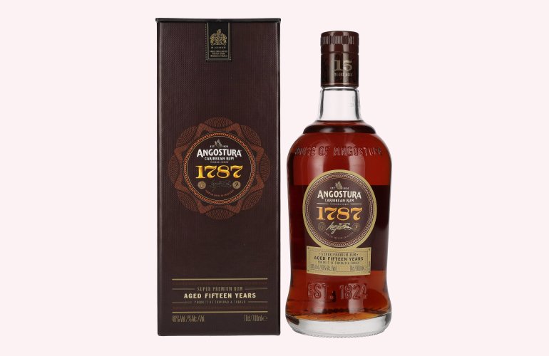 Angostura 1787 15 Years Old Super Premium Rum 40% Vol. 0,7l in Geschenkbox