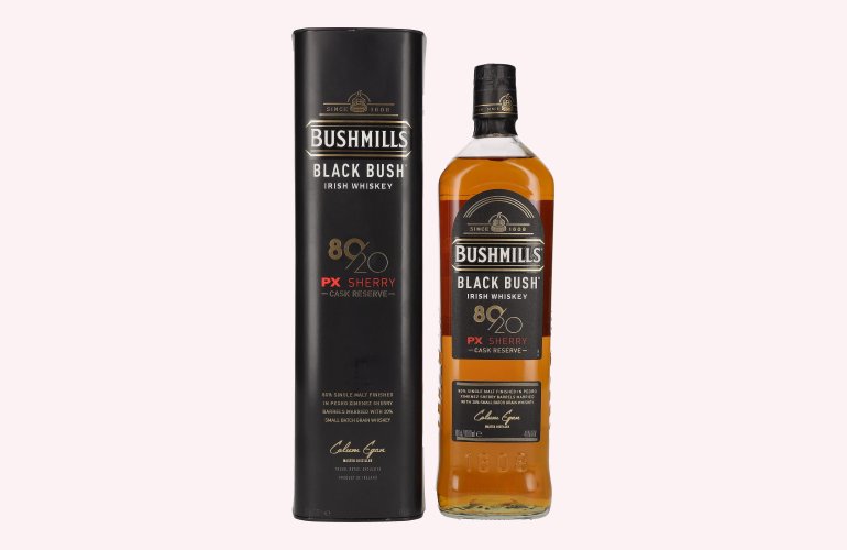 Bushmills BLACK BUSH 80/20 PX Sherry Cask Reserve Irish Whiskey 40% Vol. 1l in Geschenkbox