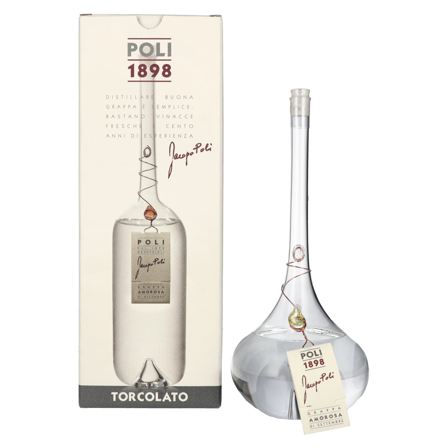 Poli Grappa Amorosa di Settembre Vespaiolo 40% Vol. 0,5l in Geschenkbox