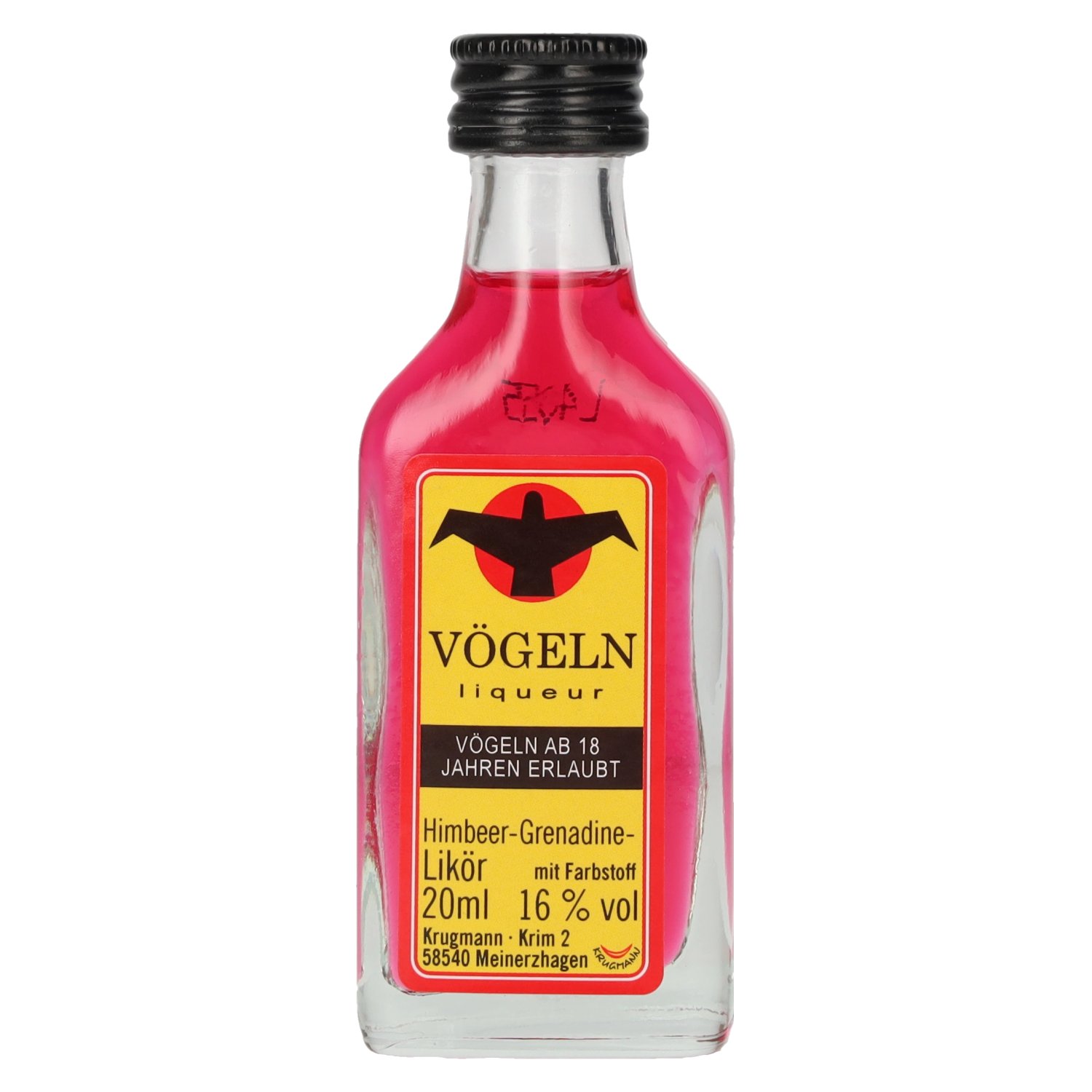 Vögeln Himbeere-Grenadine Likör 16% Vol. 0,02l