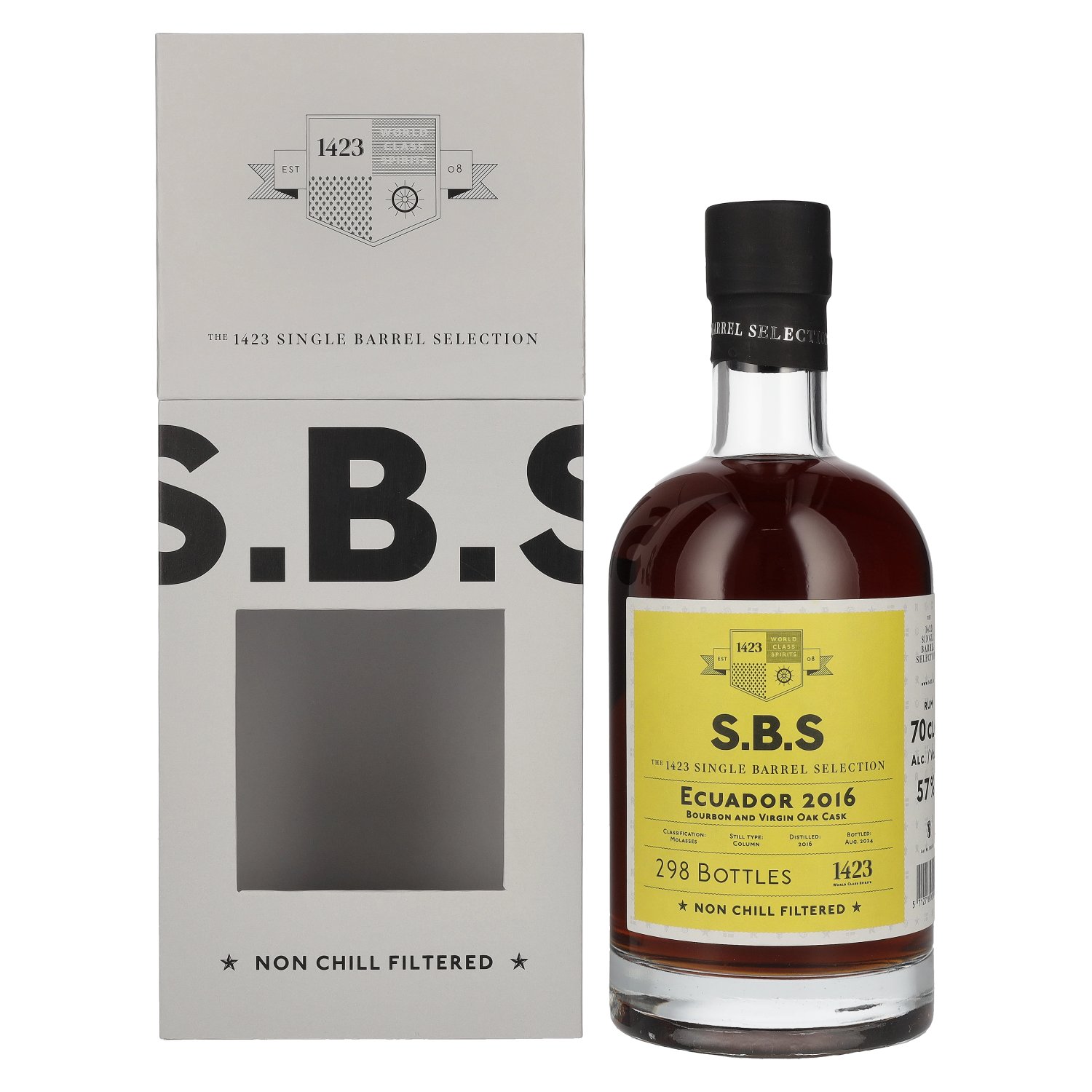 1423 S.B.S ECUADOR Bourbon and Virgin Oak Cask 2016 57% Vol. 0,7l Image