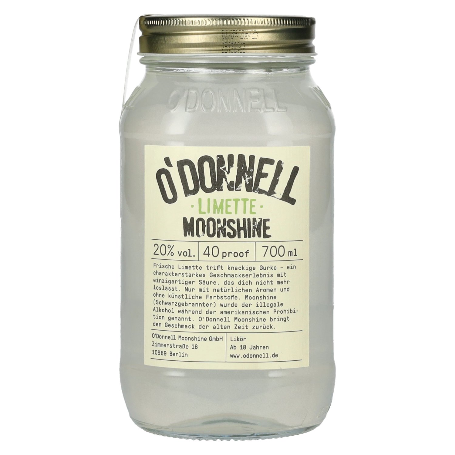 O'Donnell Moonshine LIMETTE Likör 20% Vol. 0,7l