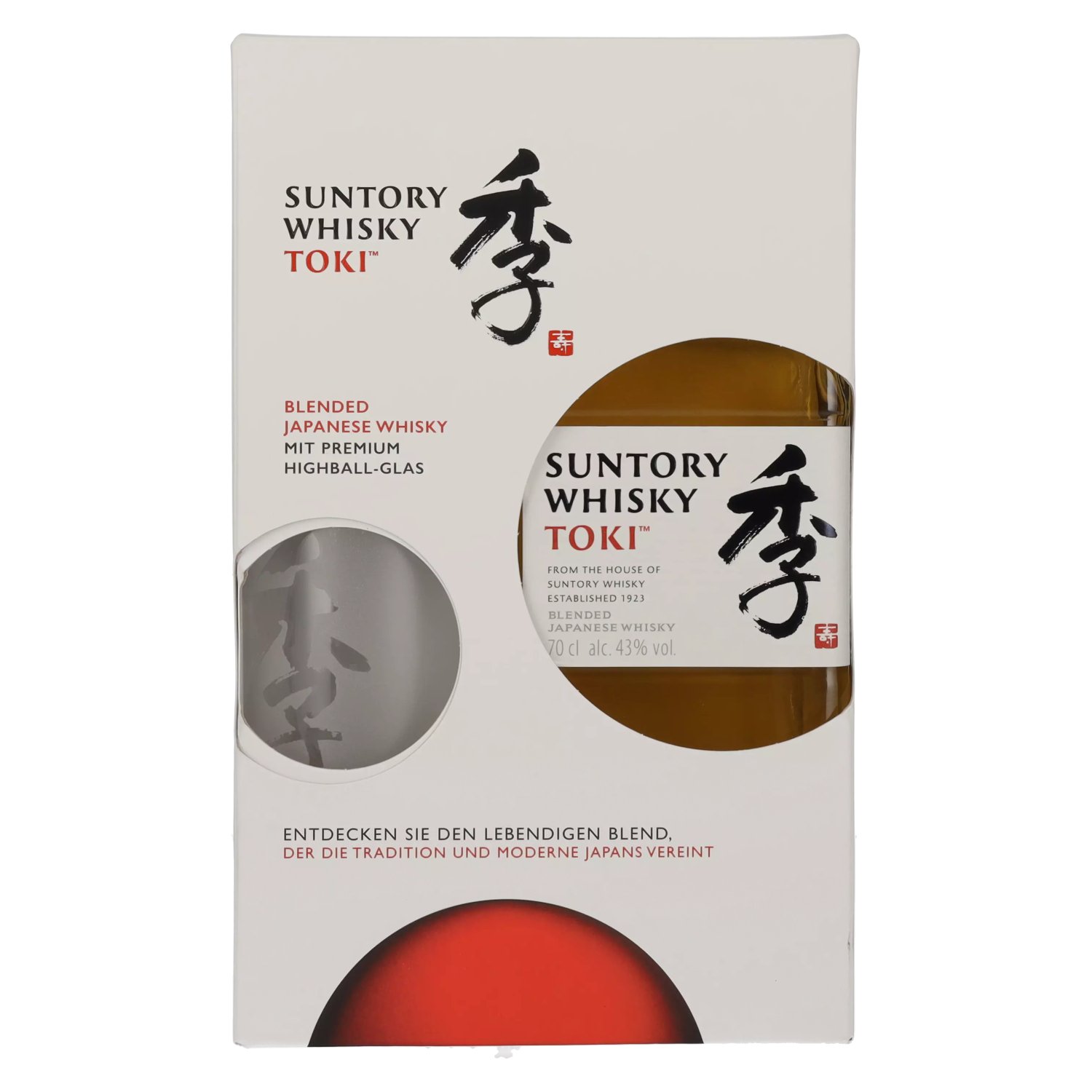 Suntory TOKI Blended Japanese Whisky 43% Vol. 0,7l in Giftbox with Highball  glass
