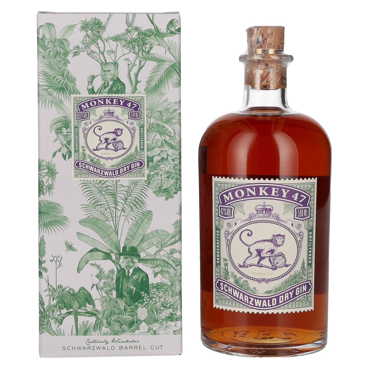 Schwarzwald 47% Vol. 47 in Cut 2022 Dry Giftbox 0,5l Gin Barrel Monkey