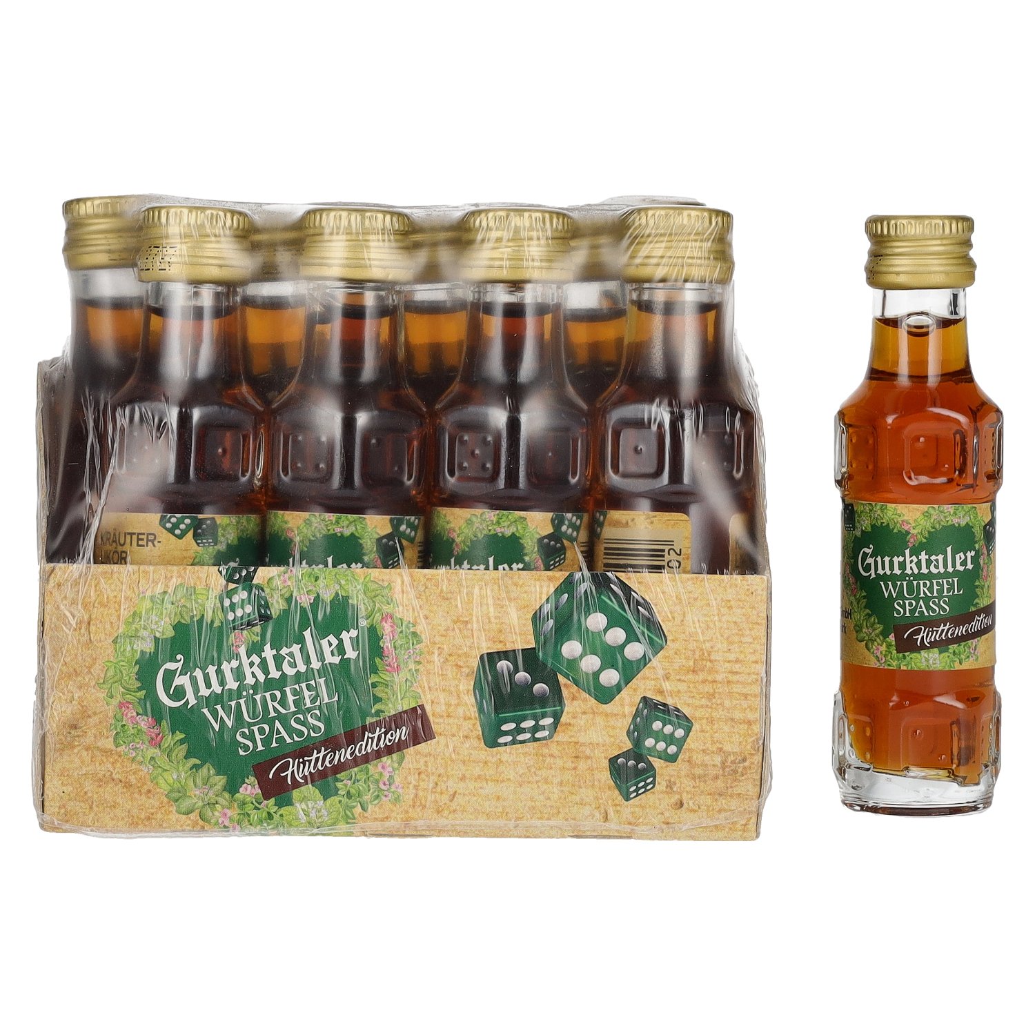 Gurktaler Alpenkräuter Würfelspaß Hüttenedition 27% Vol. 12x0,02l