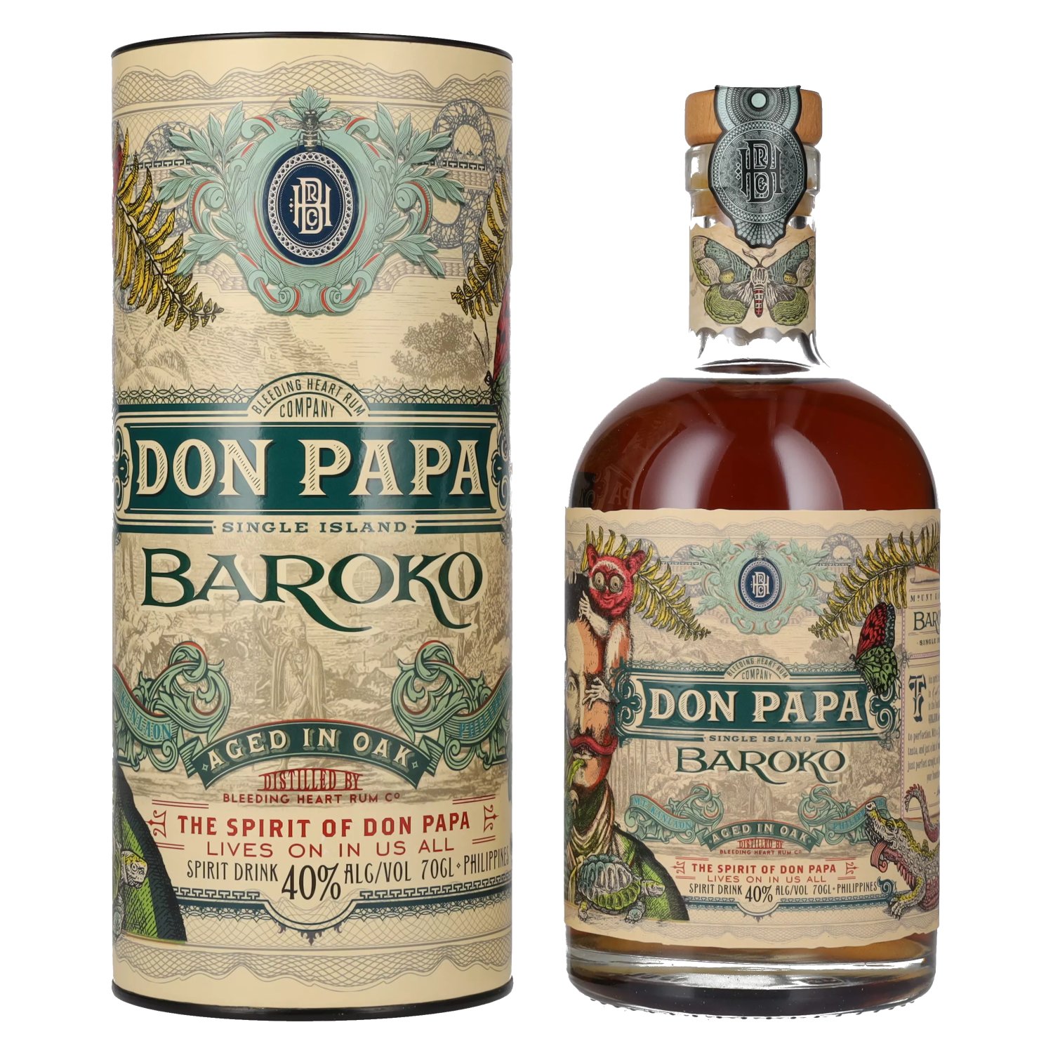 Don Papa BAROKO 40 Vol. 0,7l in Giftbox delicando