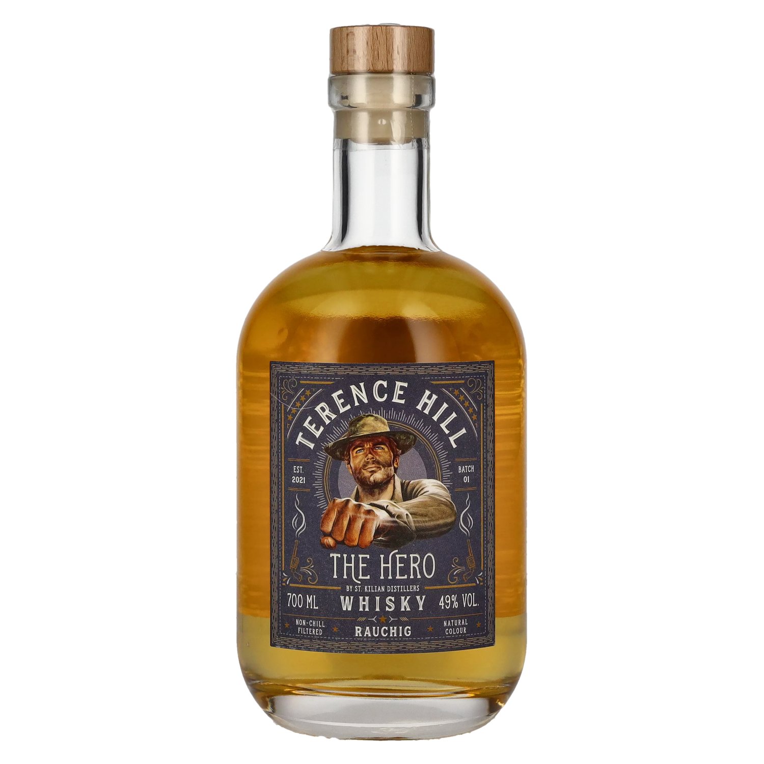 Terence Hill THE HERO Whisky Rauchig 49% Vol. 0,7l