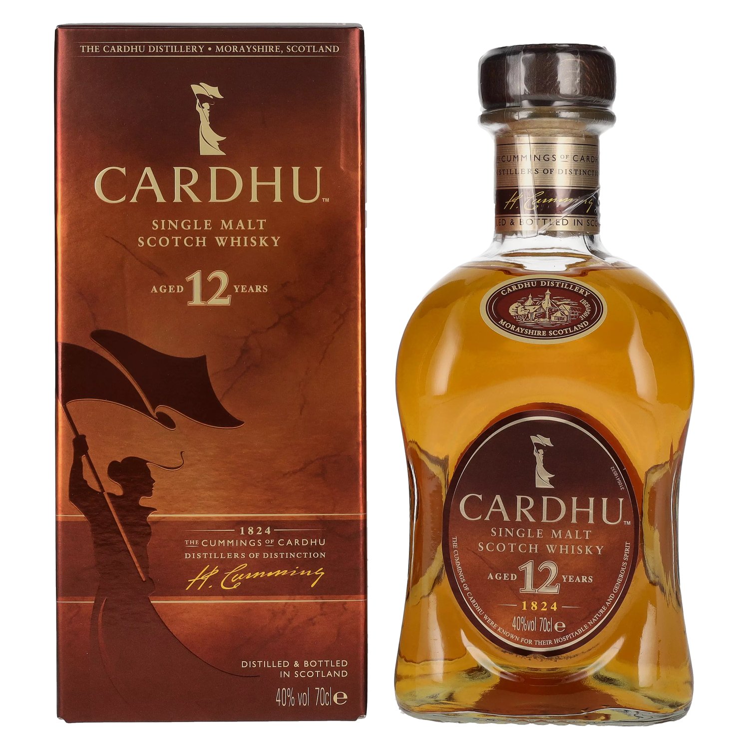 Vol. Old Single Scotch 40% 0,7l Years Cardhu in Geschenkbox Whisky Malt 12