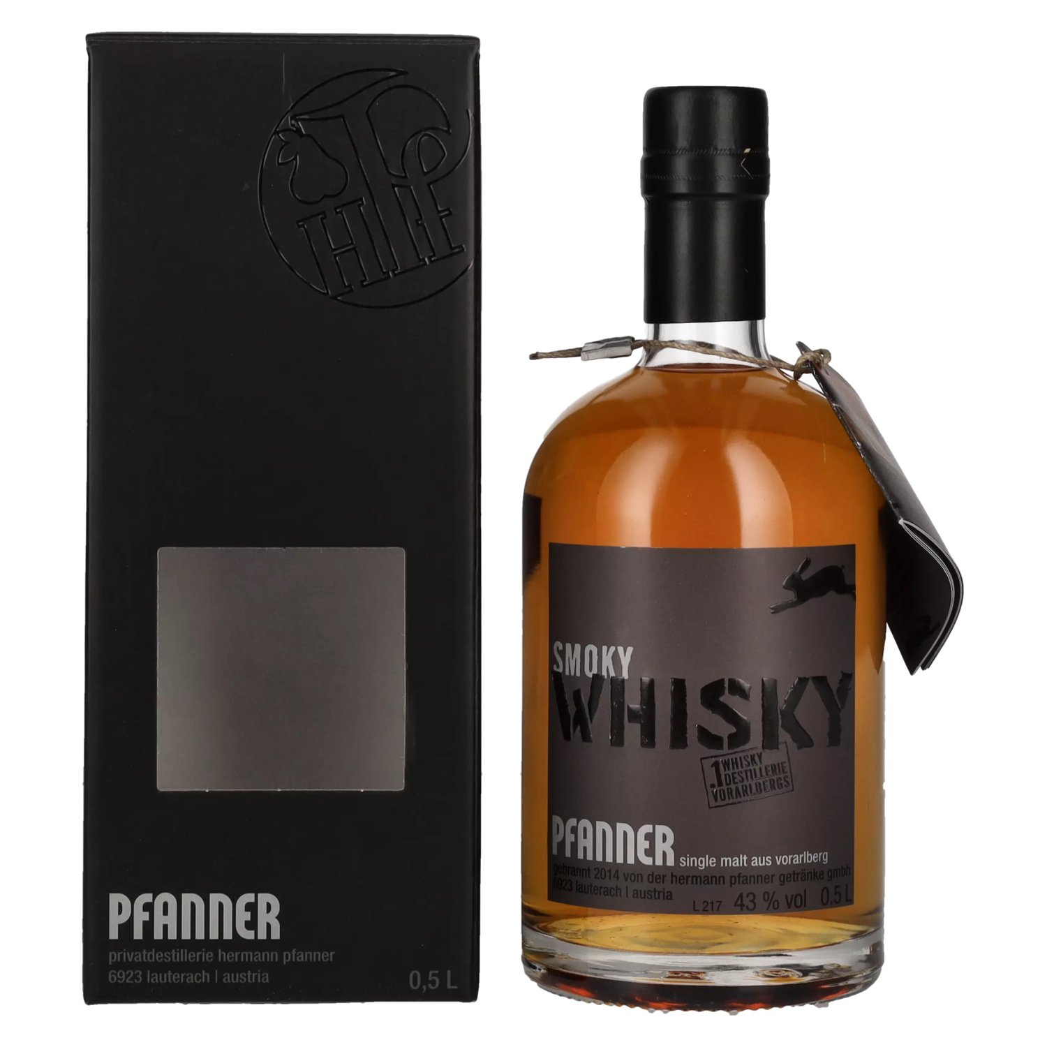 0,5l Pfanner 43% Smoky Malt Vol. Geschenkbox Single in Whisky