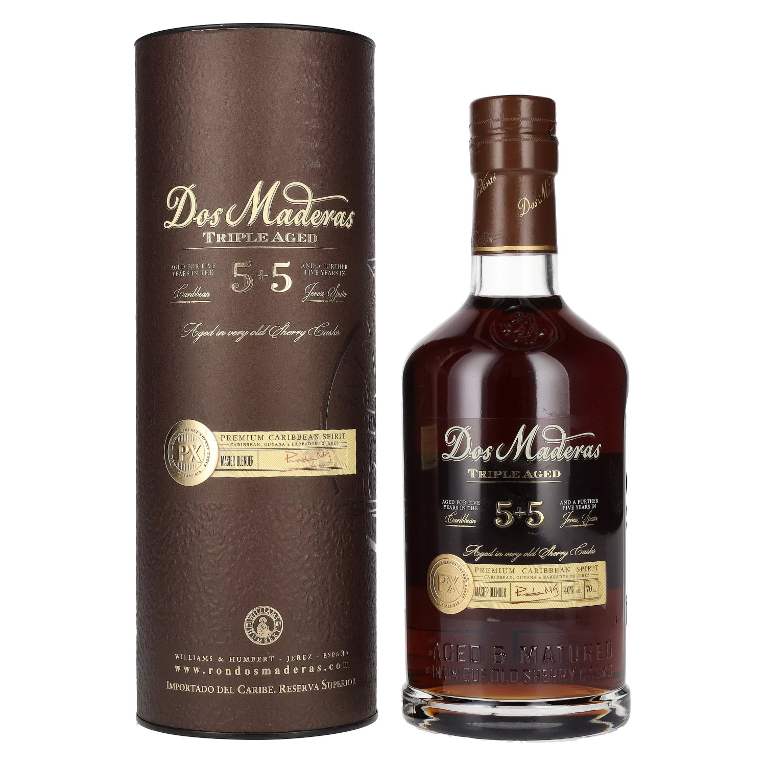 Dos Maderas PX 5+5 Years Old Aged Rum 40% Vol. 0,7l in Geschenkbox