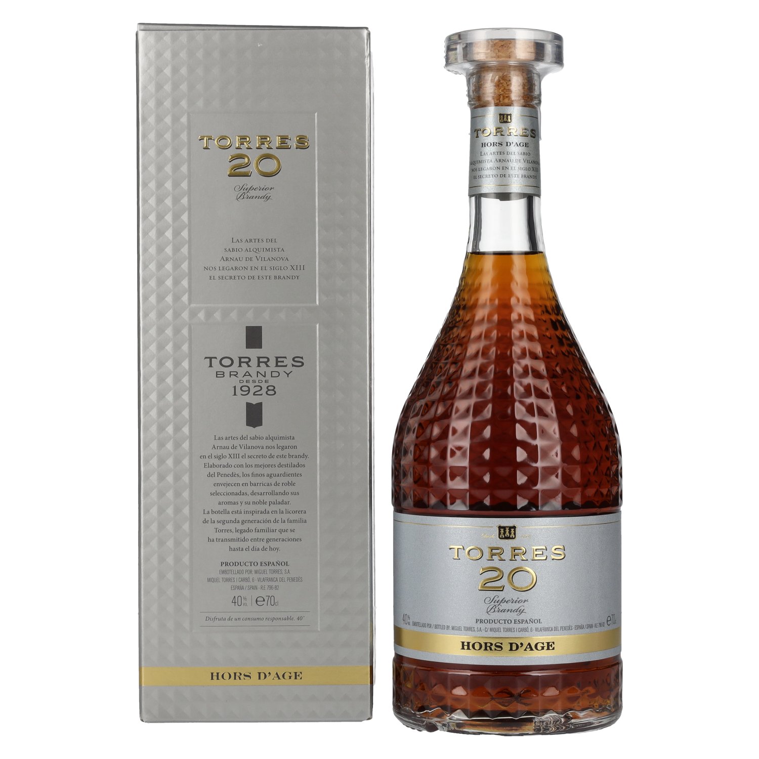 Torres 20 HORS D'AGE Superior Brandy 40% Vol. 0,7l in Giftbox